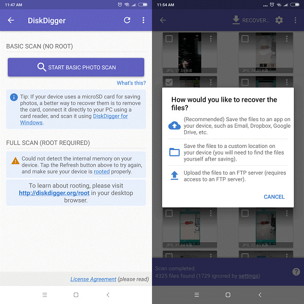 DiskDigger | Android Fotowiederherstellung kostenlos