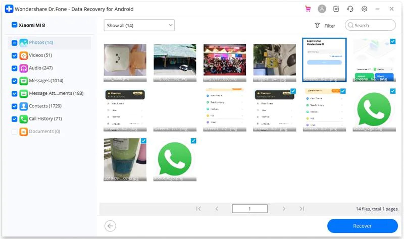 recovered files | dr fone data recovery for android
