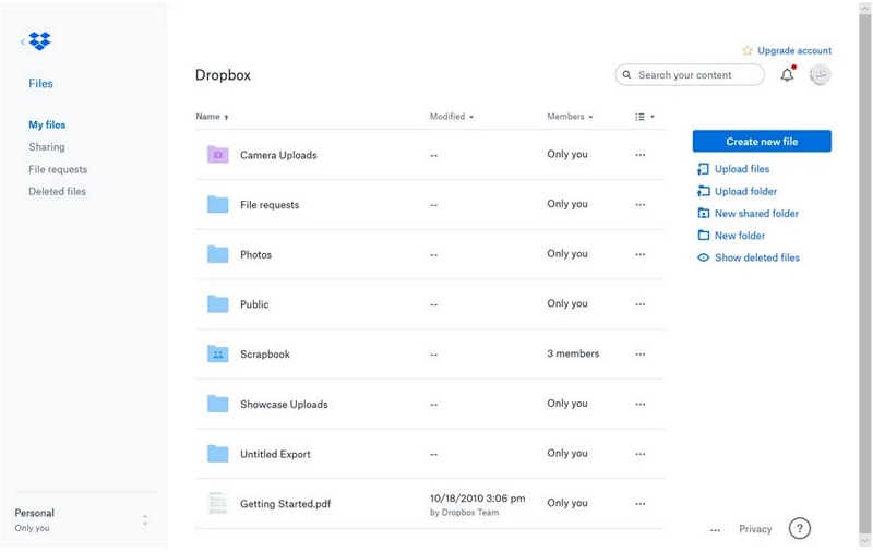 Dropbox | photo recovery online