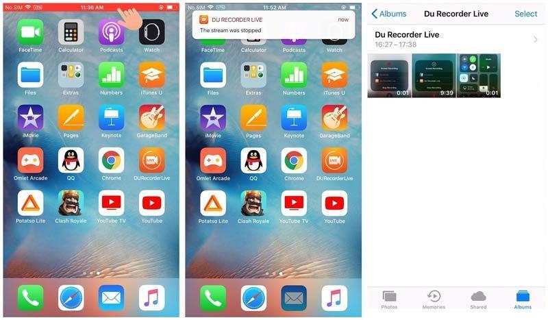 Verwenden Sie DU Recorder auf iOS Schritt 3 | du Rekorder