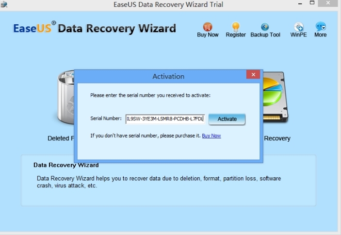 activation key | EaseUS Data Recovery Wizard