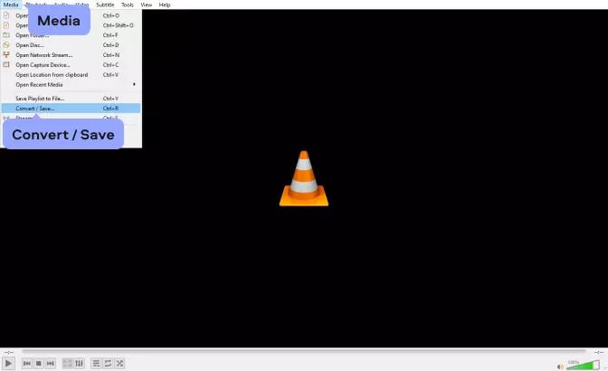 VLC Mediaplayer | wav in mp4