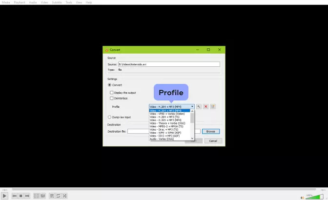 VLC Media Player Schritt 4 | vlc in mp4 konvertieren