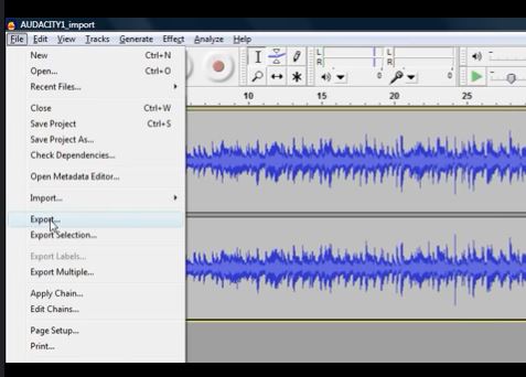 export audio audacity | best voice editor