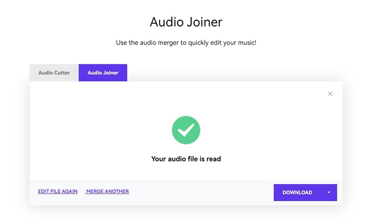 media.io Schritt 3 | Audio Joiner Online