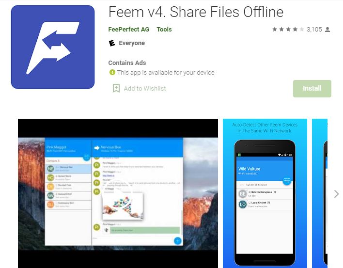 Feem v4. Share files offline | best app to transfer data from Android to iPhone