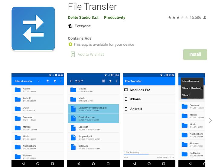 ファイル転送 | AndroidからiPhoneにデータを転送するのに最適なアプリ