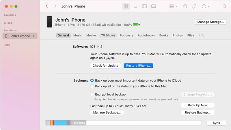 via iTunes step 2 | attempting data recovery iphone