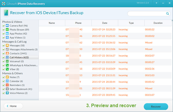 scanned files | gihosoft iphone data recovery