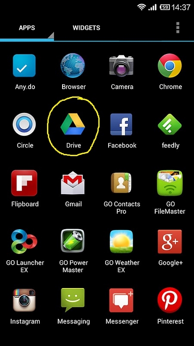 from Google Drive step 1 | recover deleted contact android