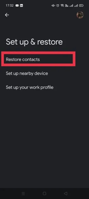von Google Drive Schritt 3 | Gelöschten Kontakt Android wiederherstellen