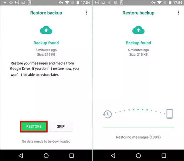 with Google Drive | recover deleted WhatsApp videos android