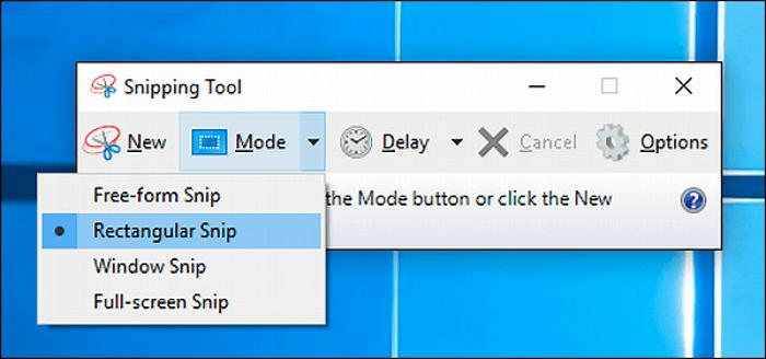 mit Snipping Tool Schritt 2 | So erstellen Sie teilweise Screenshots unter Windows