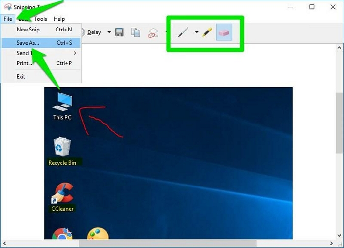 Snipping tool ステップ 4 を使用 | Windowsで部分的にスクリーンショットを撮る方法