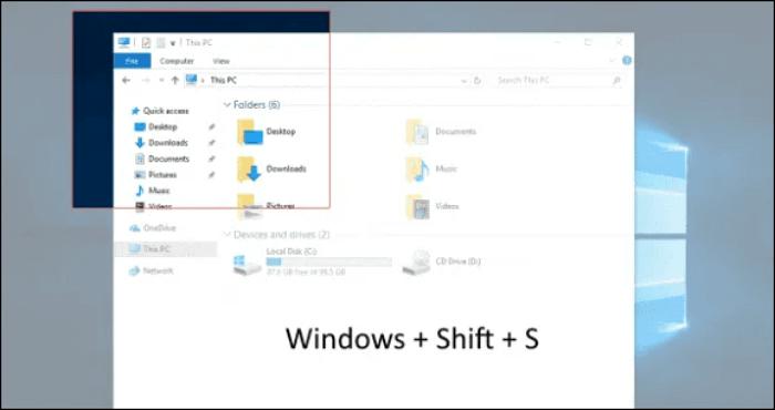 Windows+Shift+S | how to partially screenshot on windows