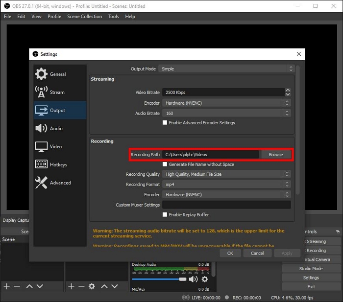 record video step 8 | obs screen recorder for pc