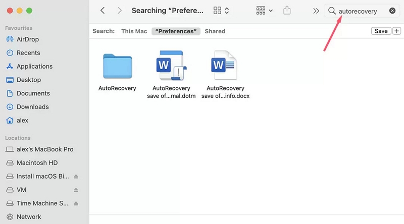 By Auto-recovery step 2 | recover unsaved word document mac