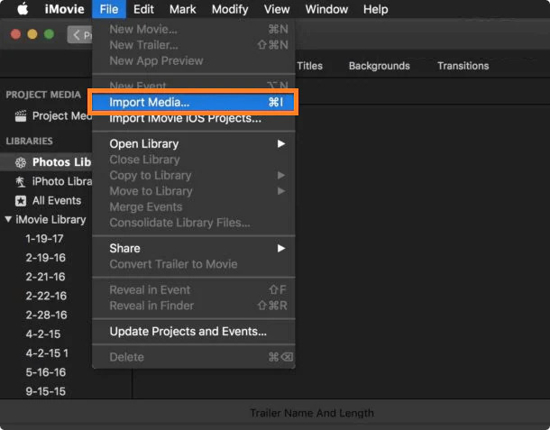 iMovie step 1 | convert imovie to mp4