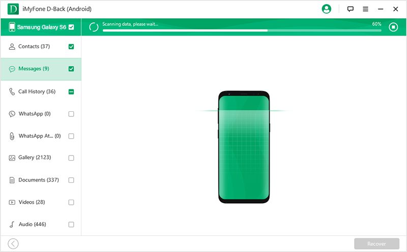 iMyFone D-Back Android-Datenwiederherstellung | sim karte datenwiederherstellung