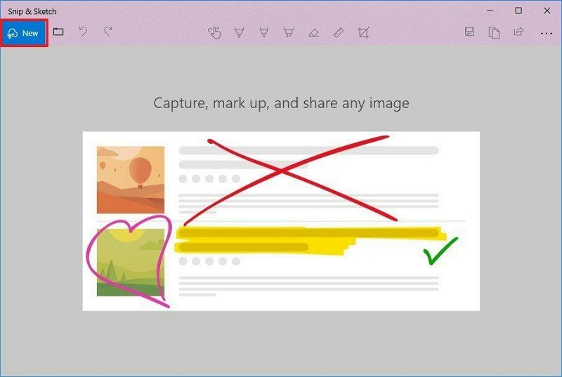 Using Snip & Sketch | screen capture windows 10