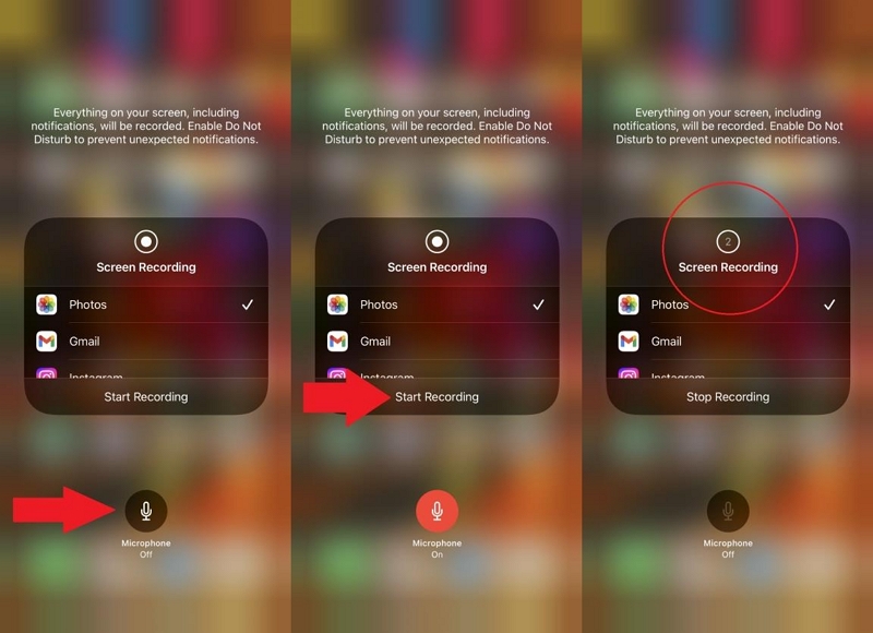 with built-in screen recorder step 3 | how to record a live stream on iphone