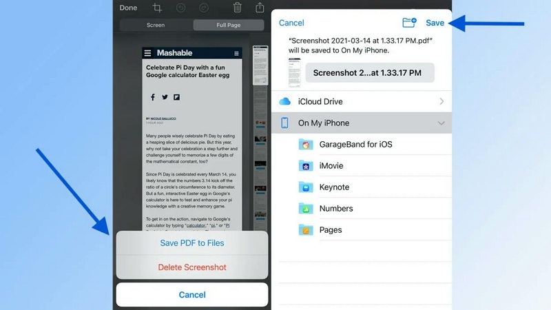 Without Third-Party Apps step 4 | how to screenshot a whole page on iphone