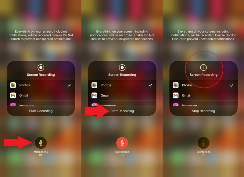 Bildschirmaufnahme iPhone kostenlos Schritt 3 | Bildschirmrekorder iphone