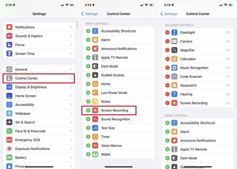 Screen Record on iPhone step 1 | how to screen record on iphone