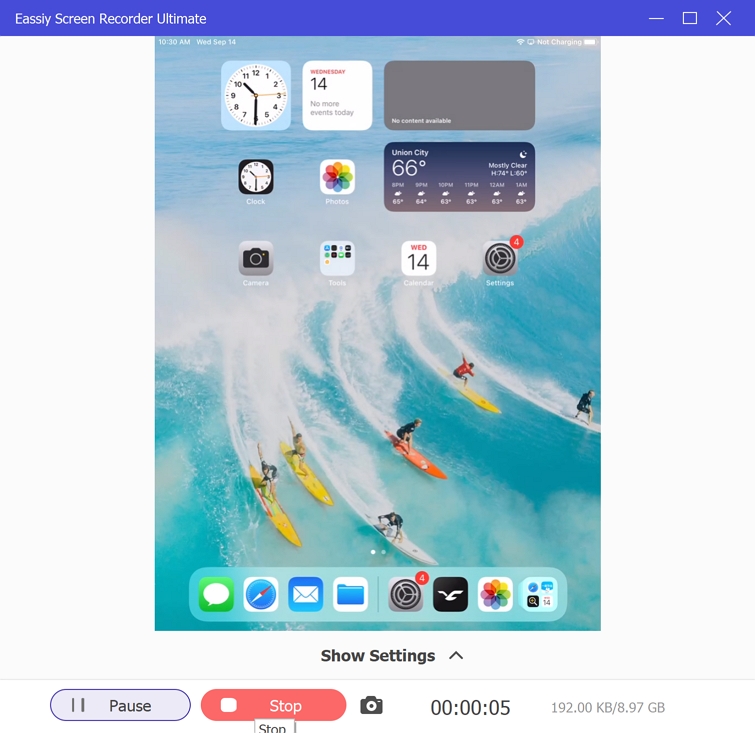 Eassiy screen recorder ultimate step 6 | how to screen record on iphone