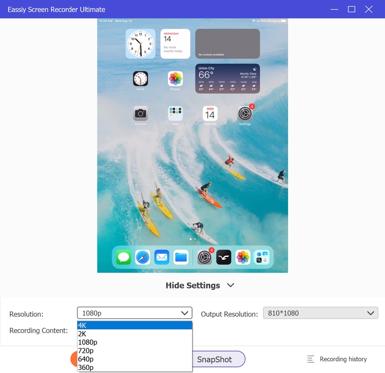 record iOS screen step 4 | mobizen screen recorder pc