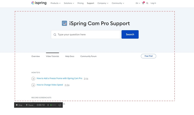 ステップ 5 | PC用のispringスクリーンレコーダーのダウンロード