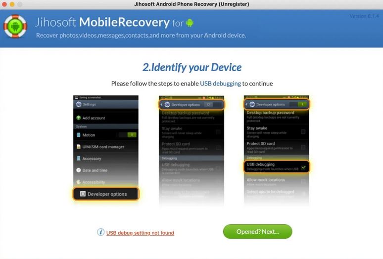 Jihnosoft Android Data Recovery für Mac | kaputte android datenwiederherstellung mac