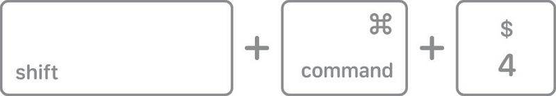 Use Shift + Command + 4 step 1 | screen shot mac