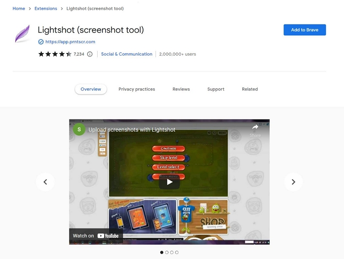 LightShot-Erweiterung für Chrome | Screenshot auf PC Chrome