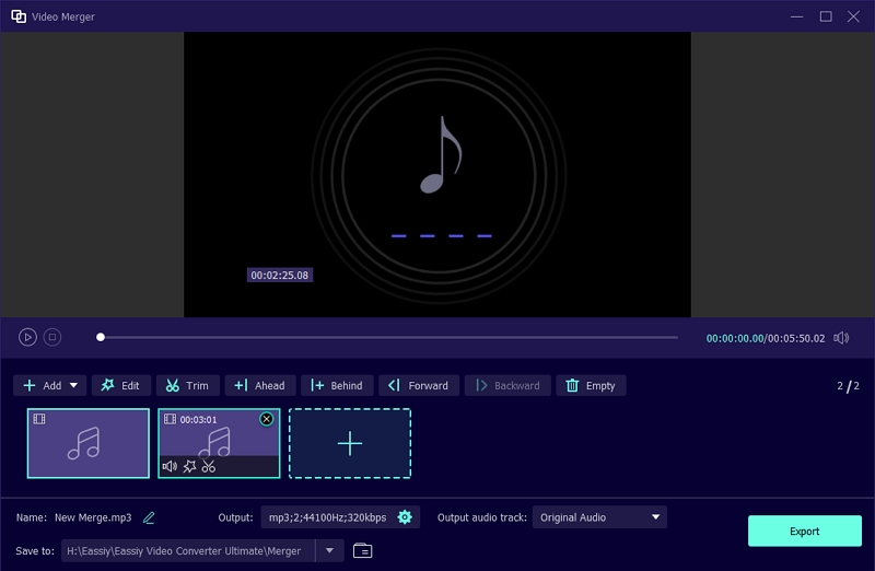 Eassiy Audio Editor step 2