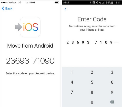 Move to iOS app step 3 | transfer messages from android to iphone