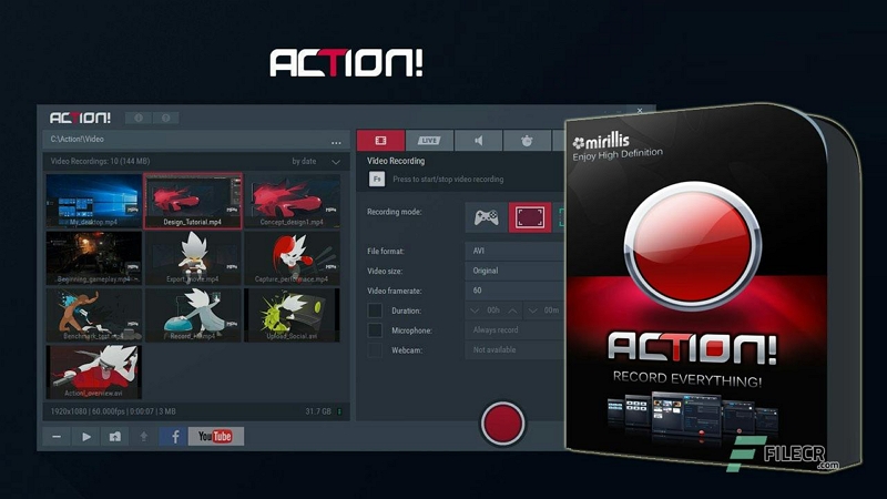 Mirillis Action | PC 用ゲーム画面レコーダー