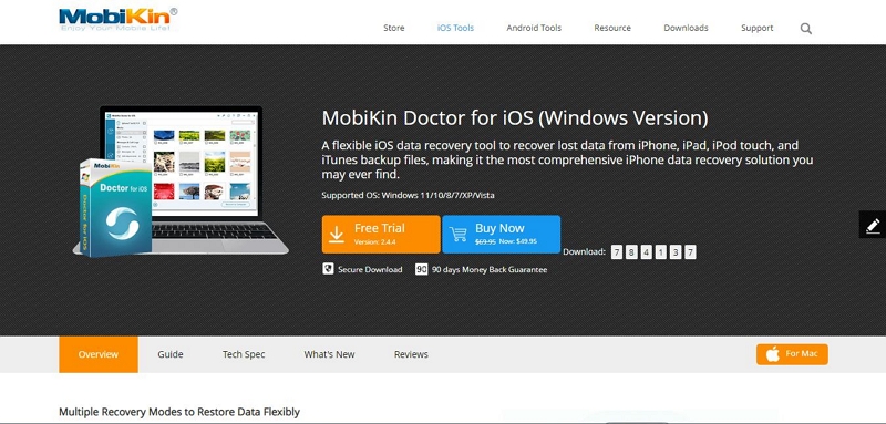 iOS 用 MobiKin Doctor | iOSデータ復旧