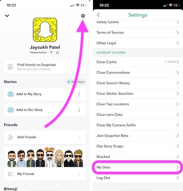 click my data | recover deleted Snapchat memories iPhone