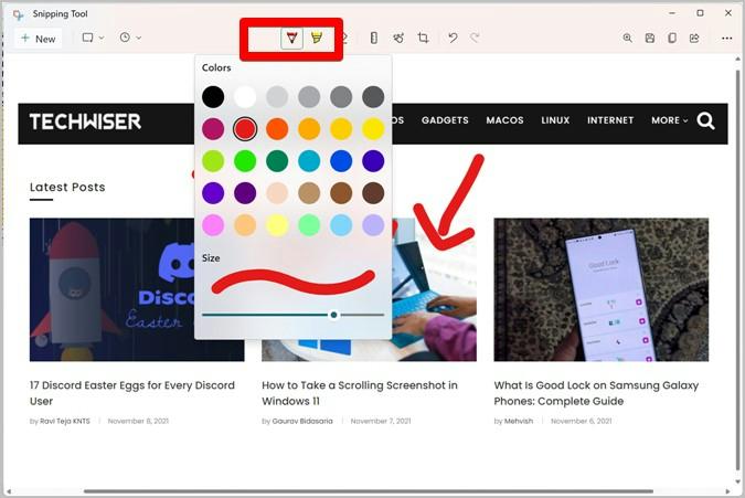 mit Snipping Tool Schritt 4 | Screenshot auf PC Chrome