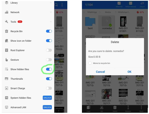 remove nomedia files | recover permanently deleted photos android