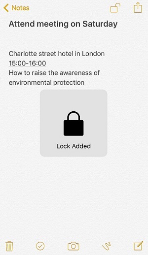 note lock added