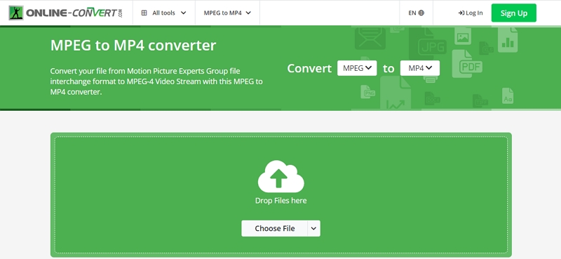 Online-Convert | MPEG to MP4 Converter