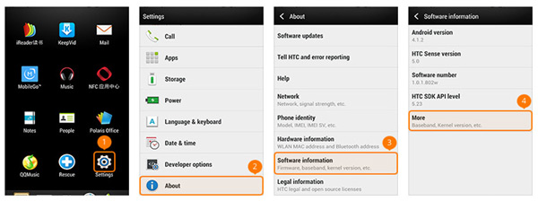 HTC Phone step 1 | Enable USB Debug Mode