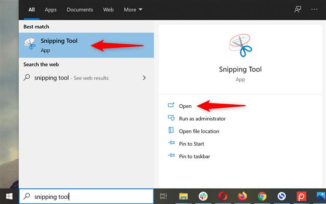 Open the start menu | screen capture windows 10