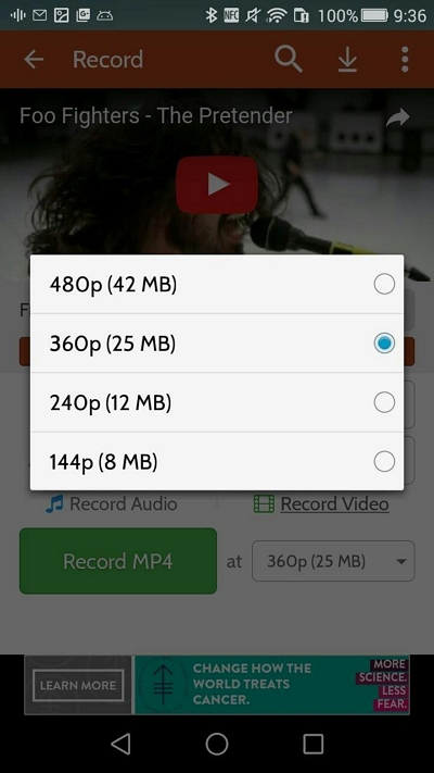 peggo indterface | youtube mp3 recorder