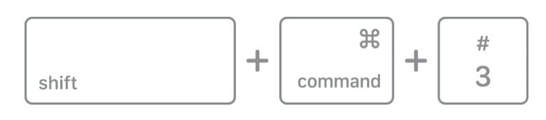 Shift + コマンド + 3 | Macで画面を印刷する方法