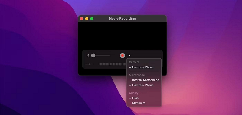 using Quick Time step 2 | how to screen record with sound on iphone