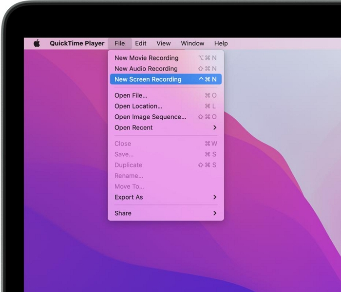 QuickTime Player Schritt 2 | So beenden Sie die Bildschirmaufnahme auf dem Mac