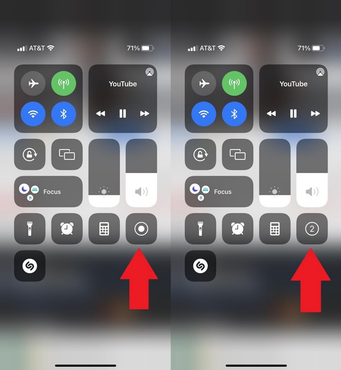 built-in screen recorder step 2 | how to screen record with sound on iphone